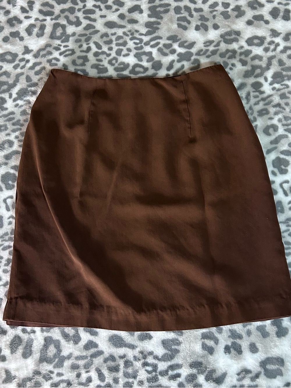 Ann Taylor Chocolate Brown Silk Mini Skirt